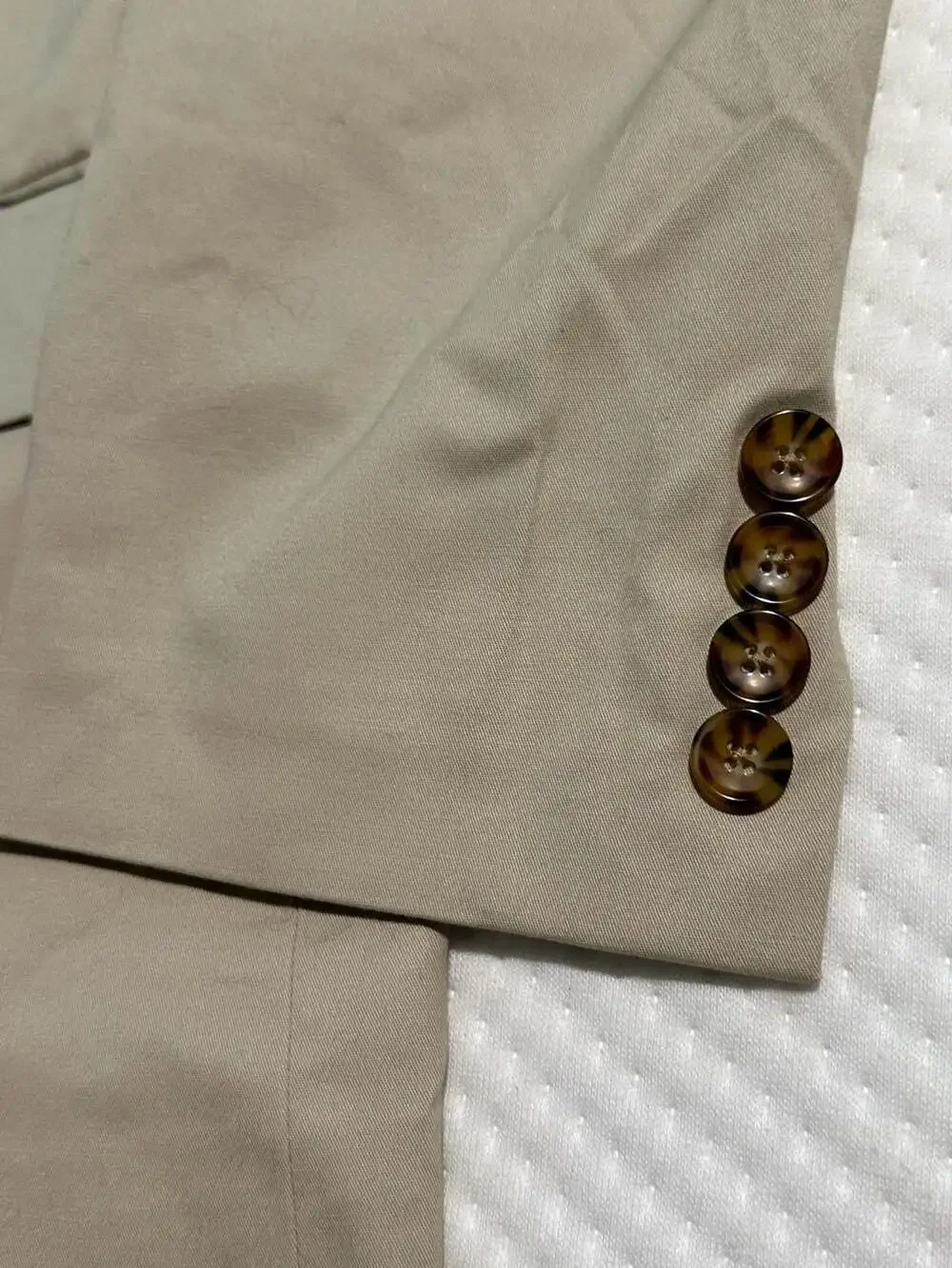 J.Crew Thompson Two-Button Cotton Chino Blazer in Beige 38S Like New